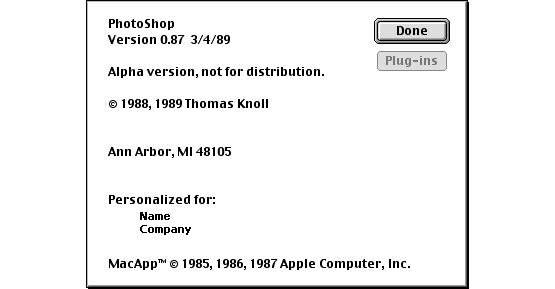 Photoshop 0.87 (mac)