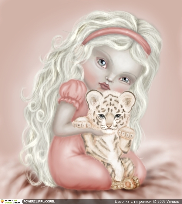 Девочка с тигрёнком