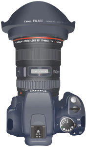 Фотоаппарат Canon EOS 350D + объектив Canon EF 17-40mm F/4L USM