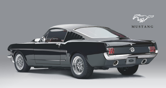 Машины :  Mustang Fastback(Векторная графика и иллюстрация)