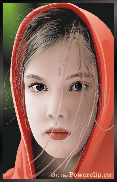 copy :  Girl in red(Векторная графика и иллюстрация)