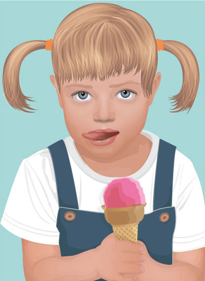 Девочка с мороженным