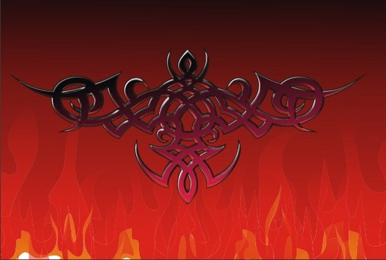Узоры :  tattooed fire(Векторная графика и иллюстрация)