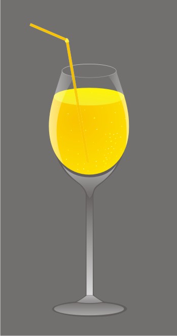 Vector Constructor :  Бокал апельсинового сока(Векторная графика и иллюстрация)