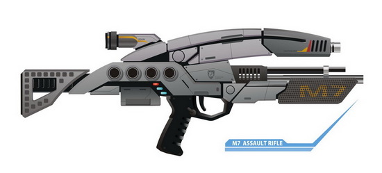 Vector Constructor :  Mass Effect M7 Assault Rifle(Векторная графика и иллюстрация)