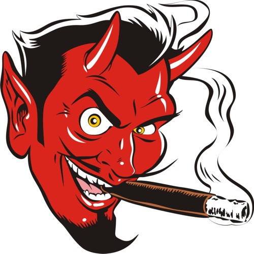 copy :  Дьявол с сигарой(Векторная графика и иллюстрация)