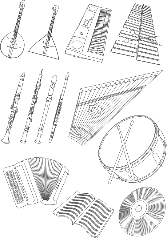 Vector Constructor :  Музыкальные инструменты(Векторная графика и иллюстрация)