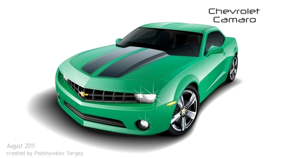 Машины :  Chevrolet Camaro(Векторная графика и иллюстрация)