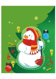 copy :  снеговик новый год(Векторная графика и иллюстрация)