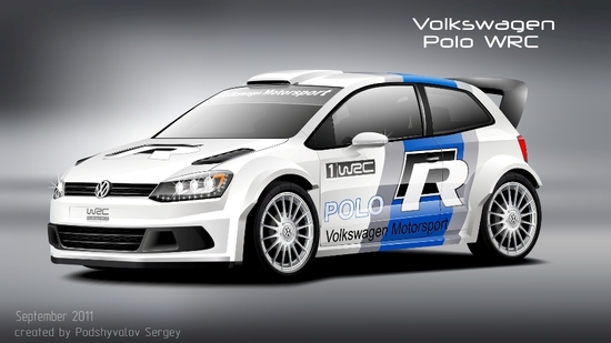 Машины :  Volkswagen Polo WRC(Векторная графика и иллюстрация)