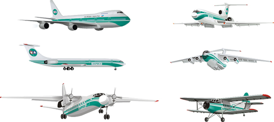 Машины :  Самолеты(Векторная графика и иллюстрация)