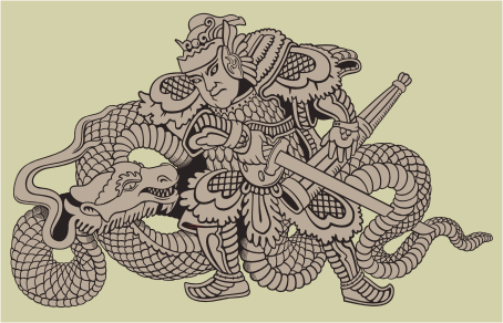 Vector Constructor :  Воин и Змей(Векторная графика и иллюстрация)