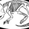 Скелет доисторического ящера